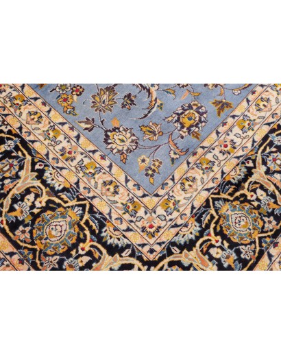 Tappeto Kashan Persia azzurro grigio 307x447