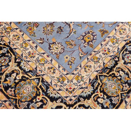 Tappeto Kashan Persia azzurro grigio 307x447