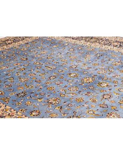 Tappeto Kashan Persia azzurro grigio 307x447