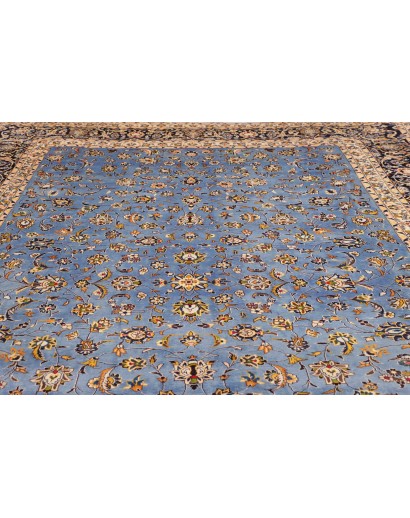 Tappeto Kashan Persia azzurro grigio 307x447