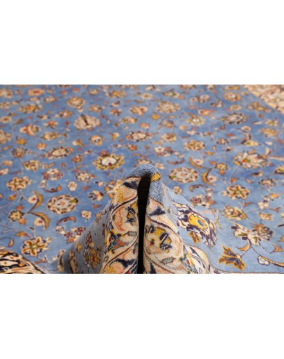 Tappeto Kashan Persia azzurro grigio 307x447