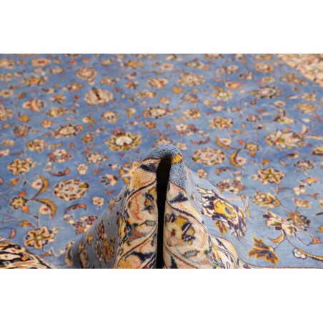 Tappeto Kashan Persia azzurro grigio 307x447