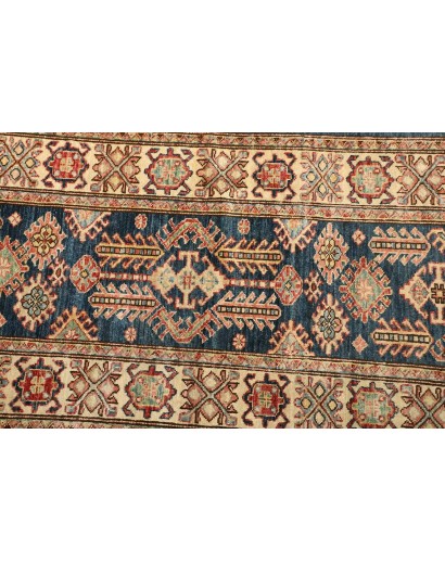 Tappeto Kazak Fine Pakistan bianco grigio 73x208