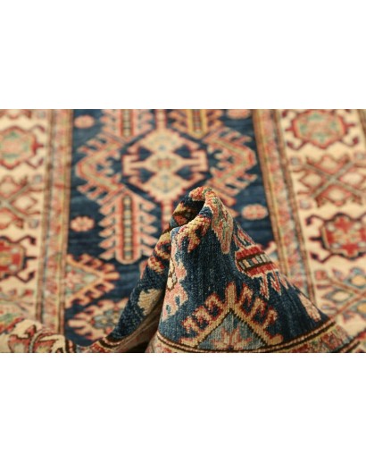 Tappeto Kazak Fine Pakistan bianco grigio 73x208