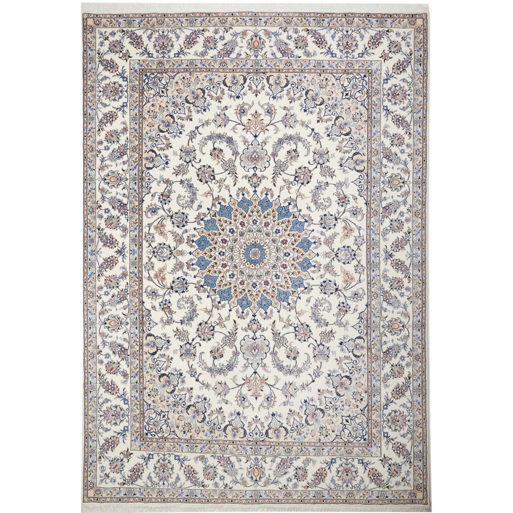 Tappeto Nain Kashmar Persia bianco 255x365