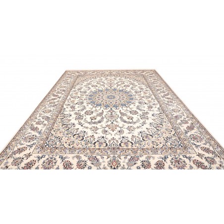 Tappeto Nain Kashmar Persia bianco 255x365