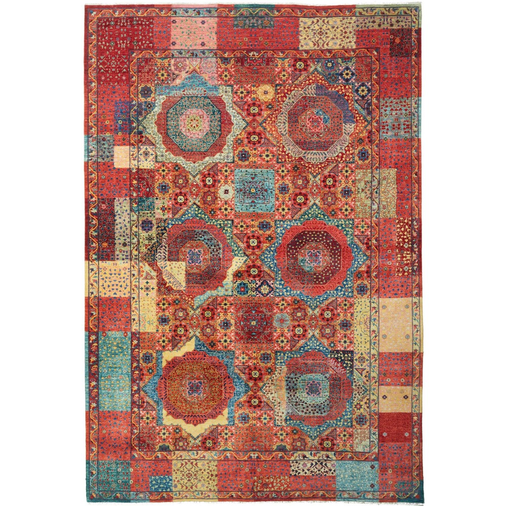 Tappeto Mamlouk Pakistan marrone 200x303 Tappeto Mamlouk Pakistan marrone 200x303