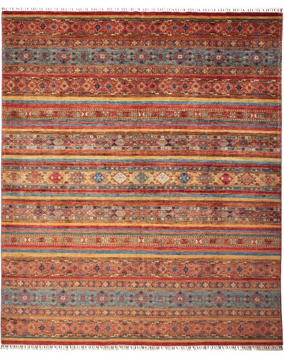 Tappeto Samarkand Pakistan rosso arancione 254x300