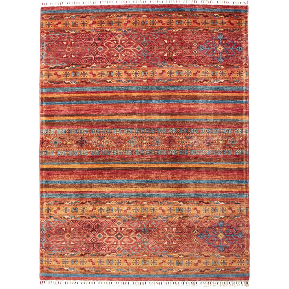 Tappeto Samarkand Pakistan rosso grigio 154x203 Tappeto Samarkand Pakistan rosso grigio 154x203