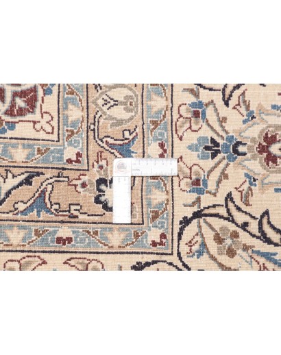 Tappeto Nain Kashmar Persia bianco azzurro 303x400
