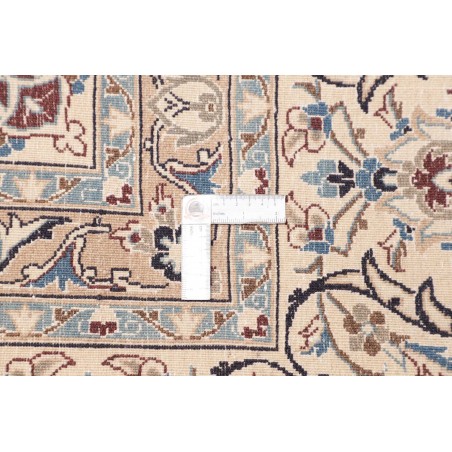 Tappeto Nain Kashmar Persia bianco azzurro 303x400