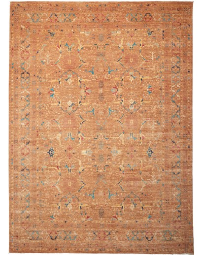 Tappeto Shahi Fine Pakistan arancione azzurro 269x369