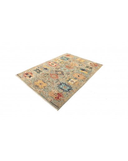 Tappeto Tribal Pakistan marrone azzurro 149x206