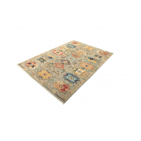 Tappeto Tribal Pakistan marrone azzurro 149x206