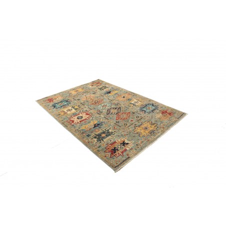 Tappeto Tribal Pakistan marrone azzurro 149x206