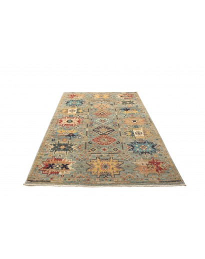 Tappeto Tribal Pakistan marrone azzurro 149x206