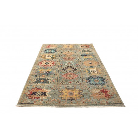 Tappeto Tribal Pakistan marrone azzurro 149x206