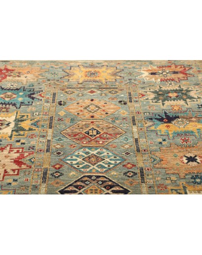 Tappeto Tribal Pakistan marrone azzurro 149x206