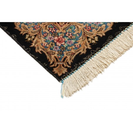 Tappeto Ghom seta Persia beige grigio 59x90