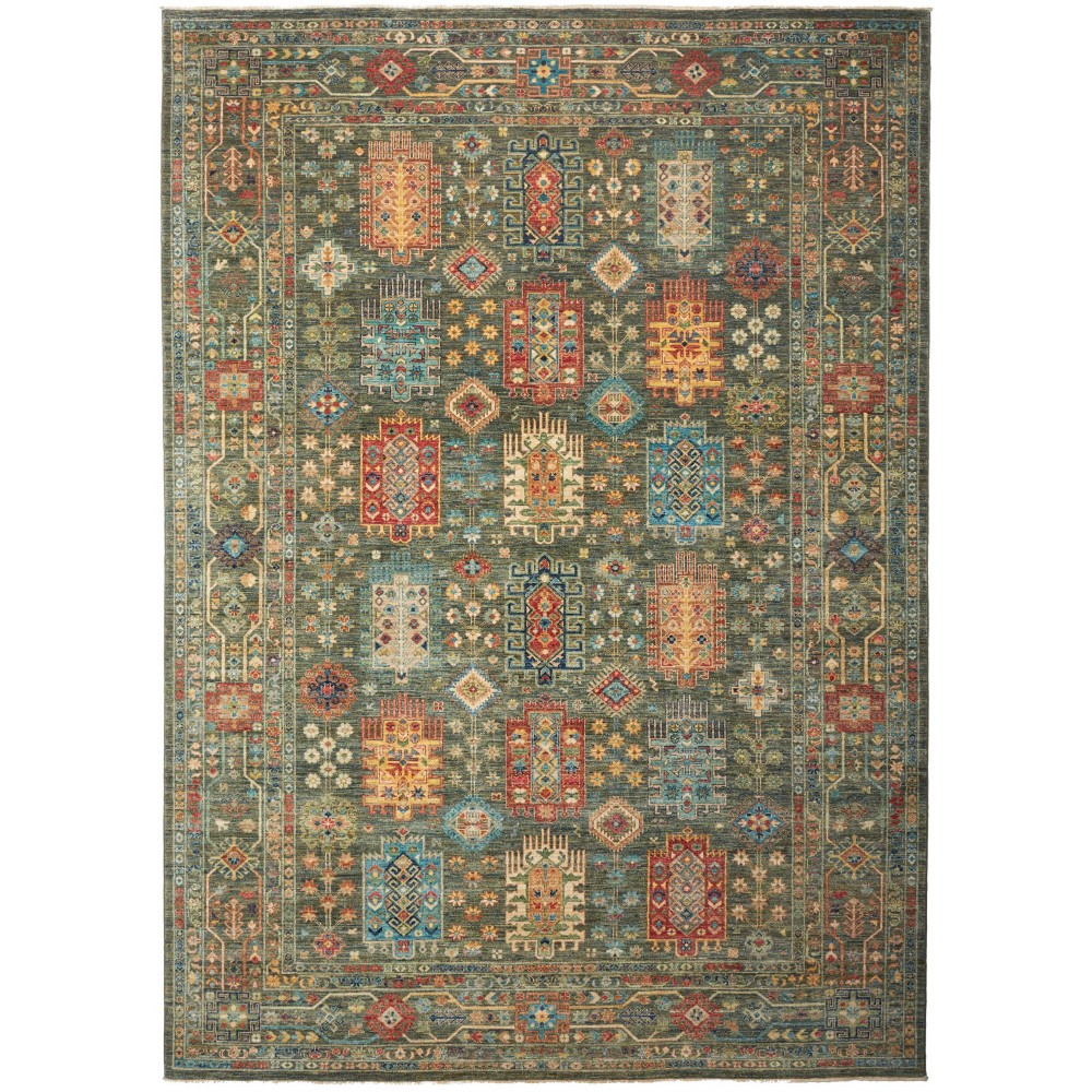 Tappeto Tribal Pakistan azzurro giallo 244x342 Tappeto Tribal Pakistan azzurro giallo 244x342