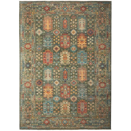 Tappeto Tribal Pakistan azzurro giallo 244x342