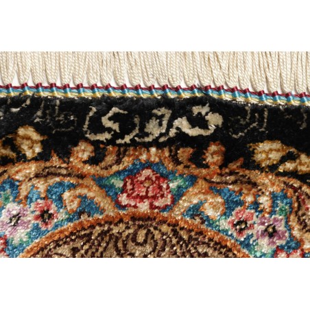 Tappeto Ghom seta Persia beige grigio 59x90