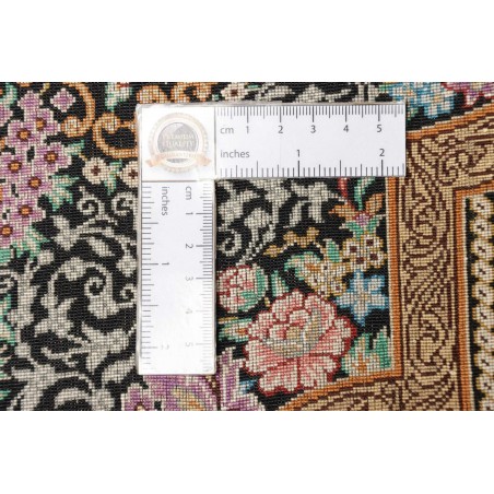 Tappeto Ghom seta Persia beige grigio 59x90