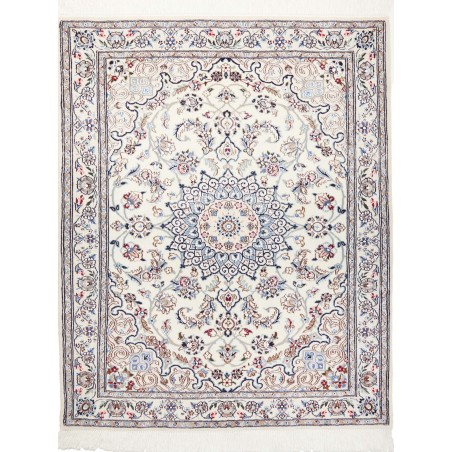 Tappeto Nain 9La Persia bianco azzurro 102x124