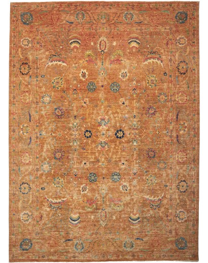 Tappeto Shahi Fine Pakistan arancione giallo 273x373