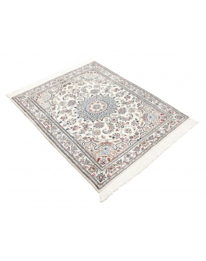 Tappeto Nain 9La Persia bianco azzurro 102x124