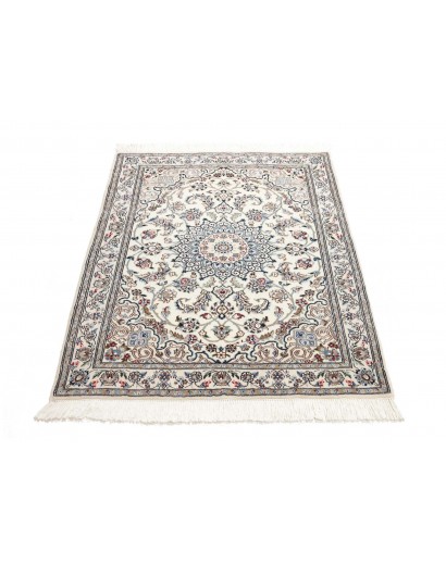 Tappeto Nain 9La Persia bianco azzurro 102x124