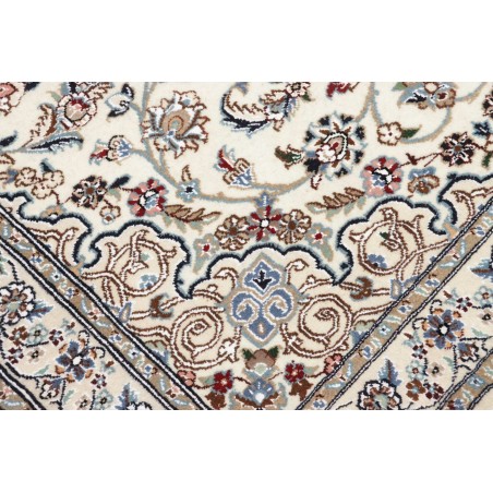 Tappeto Nain 9La Persia bianco azzurro 102x124