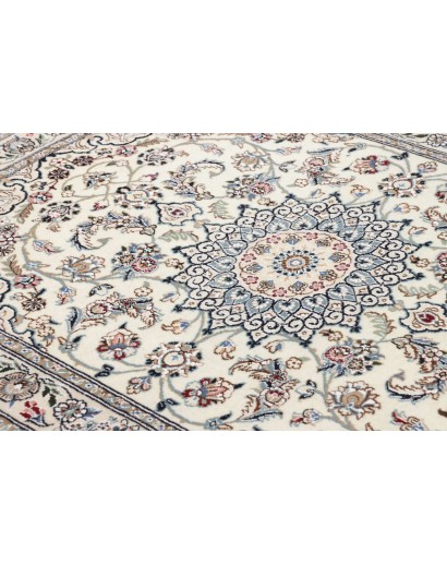 Tappeto Nain 9La Persia bianco azzurro 102x124