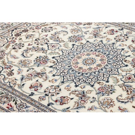 Tappeto Nain 9La Persia bianco azzurro 102x124