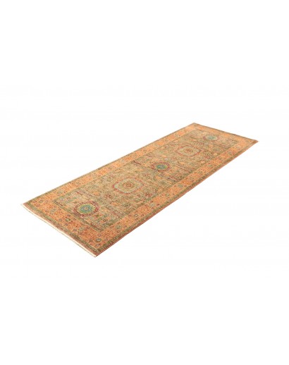 Tappeto Mamlouk Pakistan arancione azzurro 76x202