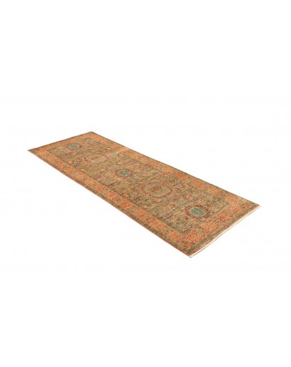 Tappeto Mamlouk Pakistan arancione azzurro 76x202
