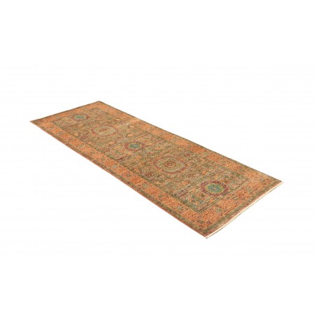 Tappeto Mamlouk Pakistan arancione azzurro 76x202