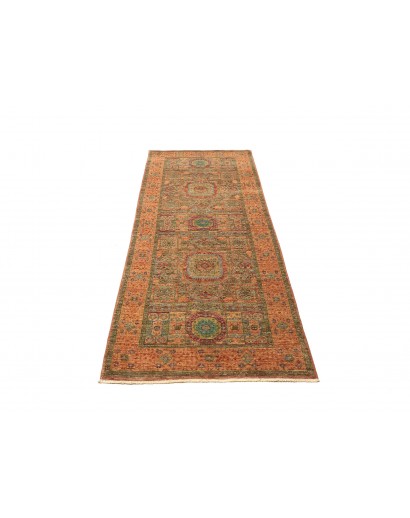 Tappeto Mamlouk Pakistan arancione azzurro 76x202