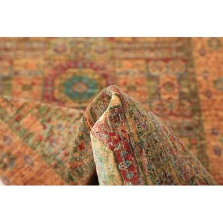 Tappeto Mamlouk Pakistan arancione azzurro 76x202