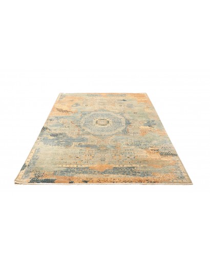 Tappeto Mamlouk Pakistan azzurro grigio 150x202
