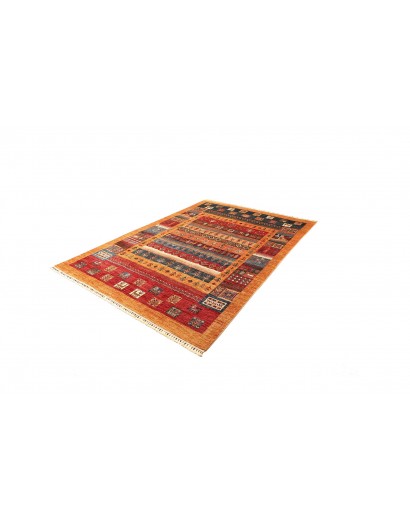 Tappeto Fun Collection Pakistan rosso grigio 170x245