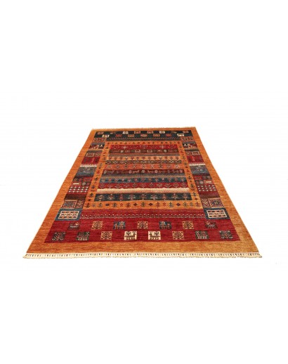 Tappeto Fun Collection Pakistan rosso grigio 170x245