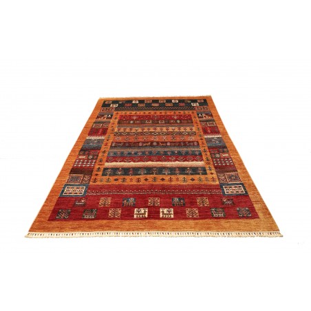 Tappeto Fun Collection Pakistan rosso grigio 170x245