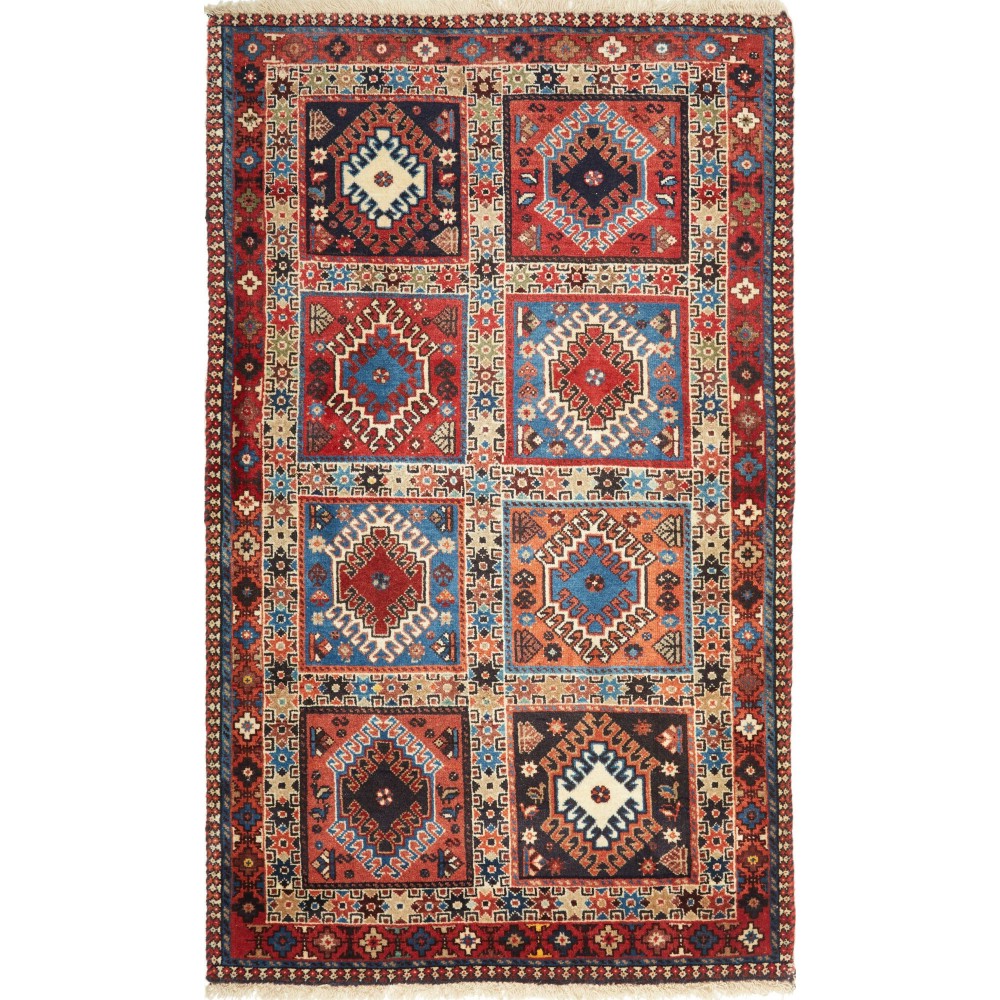 Tappeto Yalameh Persia marrone grigio 78x132