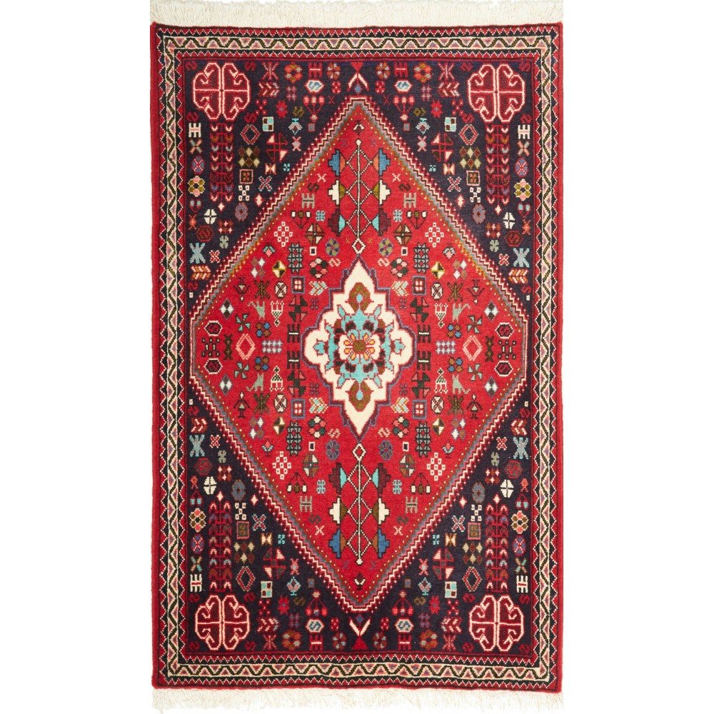 Tappeto Abadeh Persia bianco rosso 76x126