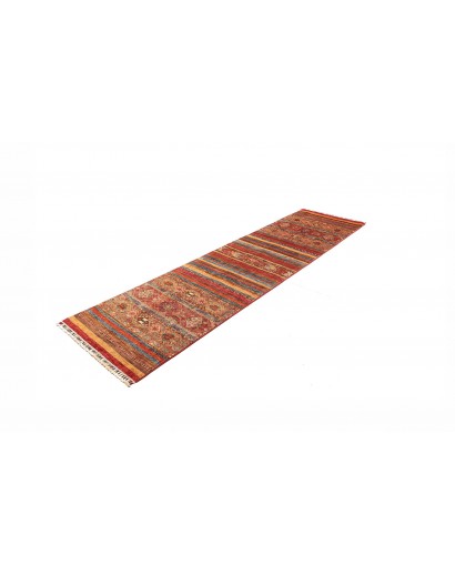 Tappeto Samarkand Pakistan rosso grigio 82x294