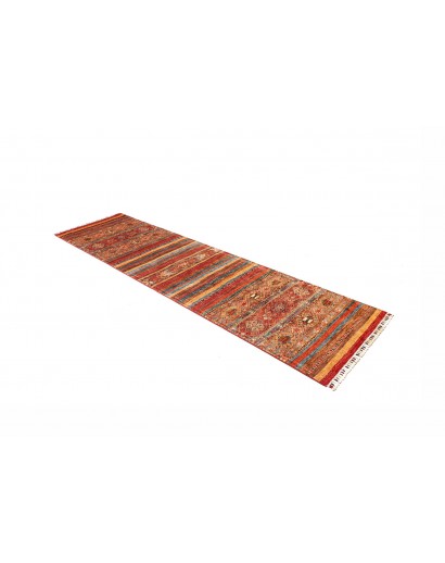 Tappeto Samarkand Pakistan rosso grigio 82x294