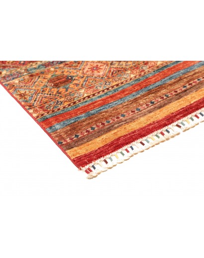 Tappeto Samarkand Pakistan rosso grigio 82x294
