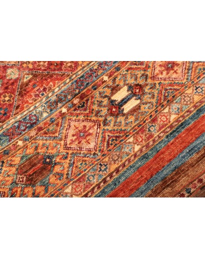 Tappeto Samarkand Pakistan rosso grigio 82x294