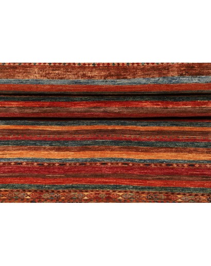 Tappeto Samarkand Pakistan rosso grigio 82x294